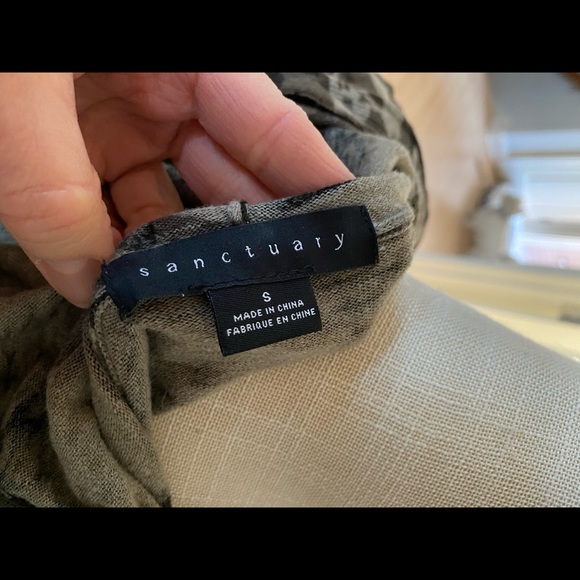 Sanctuary Camo Open Front Long Sleeve Hooded Cardigan Sweater Size Small - Picture 5 of 9